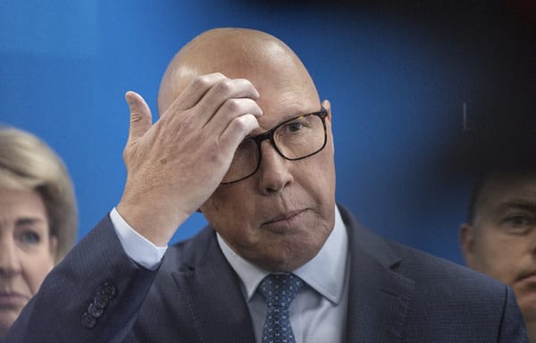 Peter Dutton scratching his head.